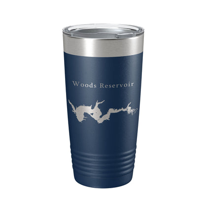 Woods Reservoir Tumbler Lake Map Travel Mug Insulated Laser Engraved Coffee Cup Tennessee 20 oz-8