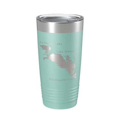 Lakes Wawasee Syracuse & Papakeechie Map Tumbler Travel Mug Insulated Laser Engraved Coffee Cup Indiana 20 oz-12