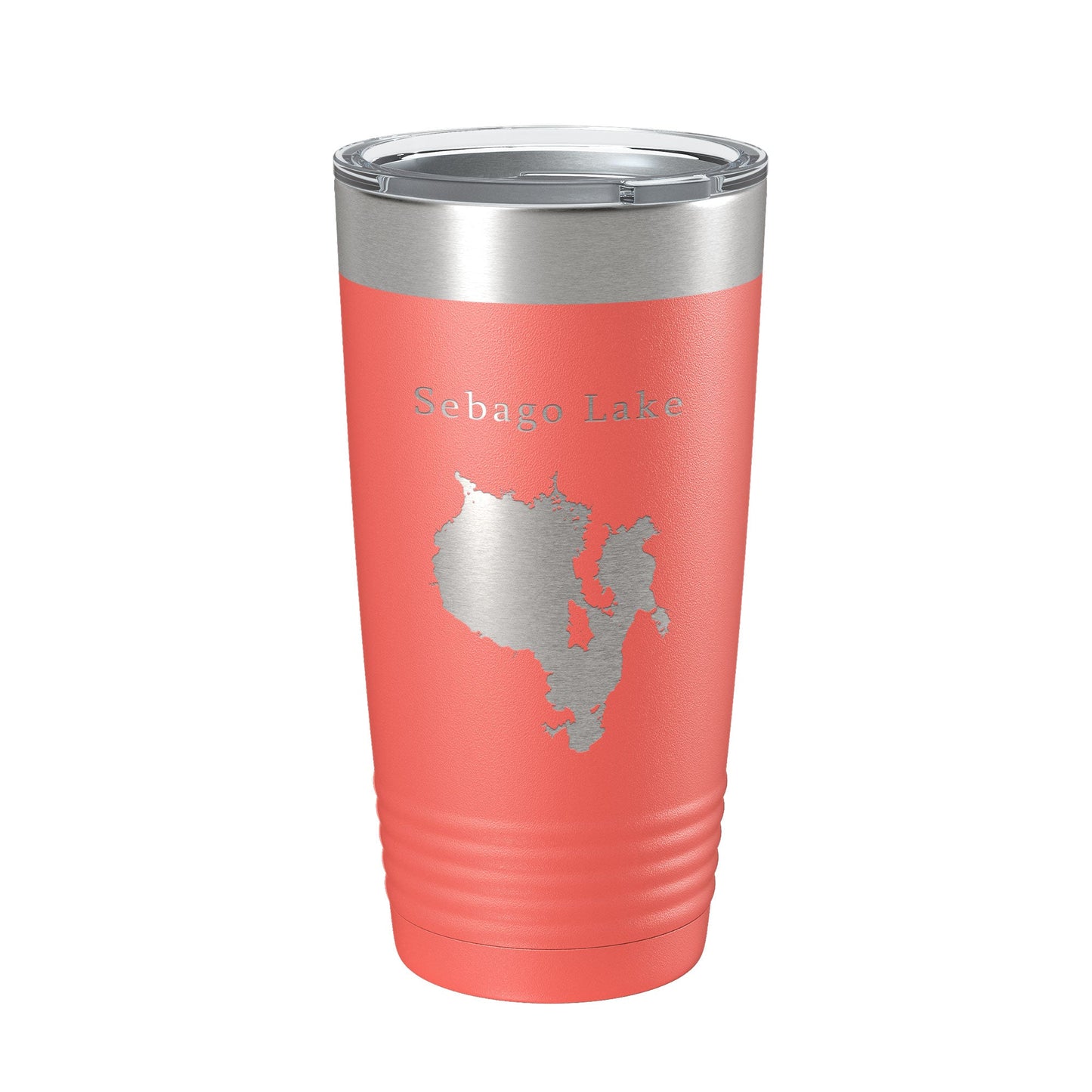 Sebago Lake Map Tumbler Travel Mug Insulated Laser Engraved Coffee Cup Maine 20 oz-20