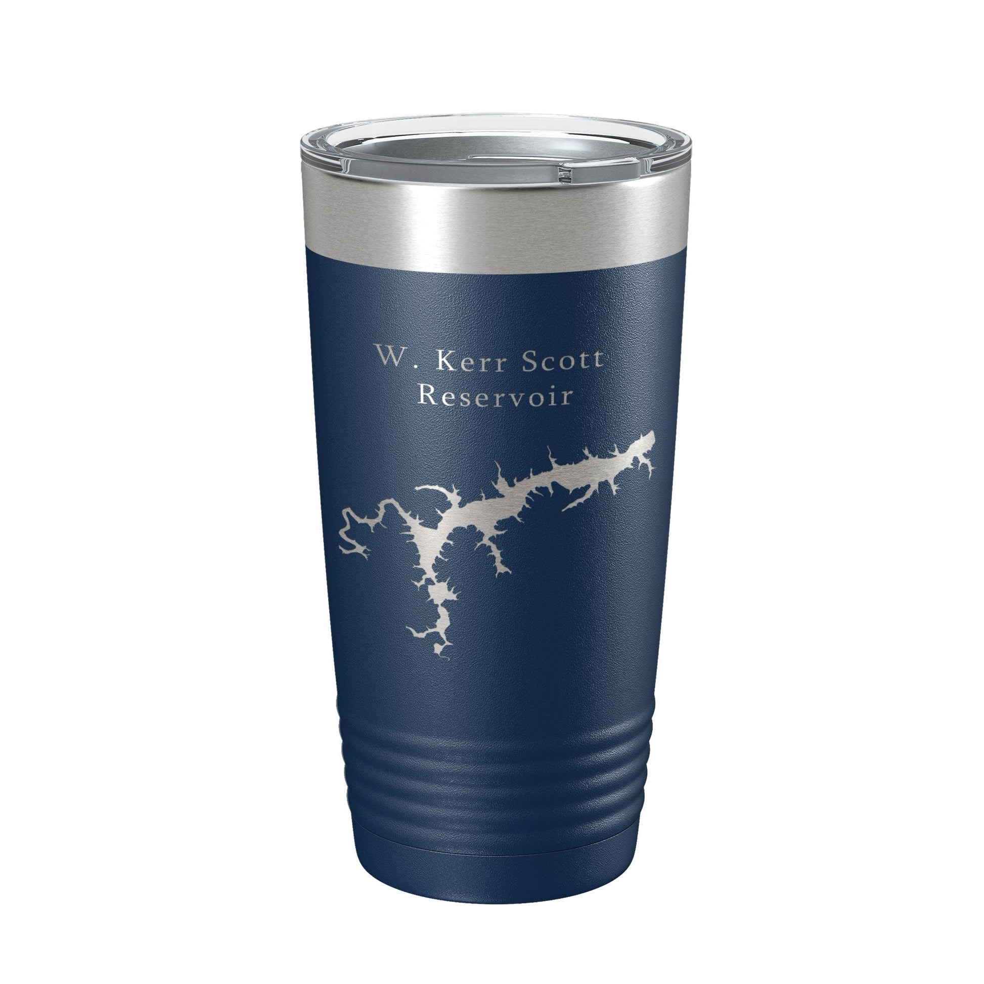 W. Kerr Scott Reservoir Tumbler Lake Map Travel Mug Insulated Laser Engraved Coffee Cup North Carolina 20 oz-2