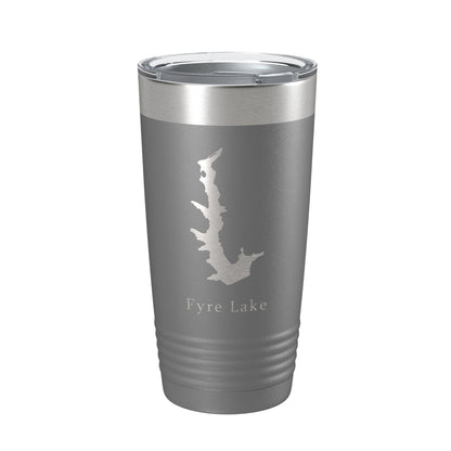 Fyre Lake Map Tumbler Travel Mug Insulated Laser Engraved Coffee Cup Illinois 20 oz-16