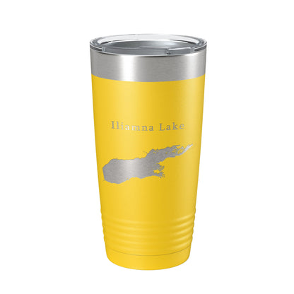 Iliamna Lake Map Tumbler Travel Mug Insulated Laser Engraved Coffee Cup Alaska 20 oz-19