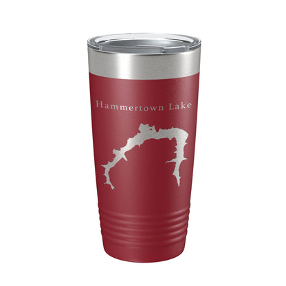 Hammertown Lake Map Tumbler Travel Mug Insulated Laser Engraved Coffee Cup Jackson City Reservoir Ohio 20 oz-18