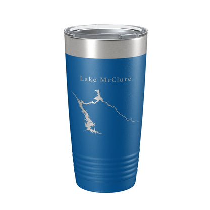 Lake McClure Map Tumbler Travel Mug Insulated Laser Engraved Coffee Cup California 20 oz-6