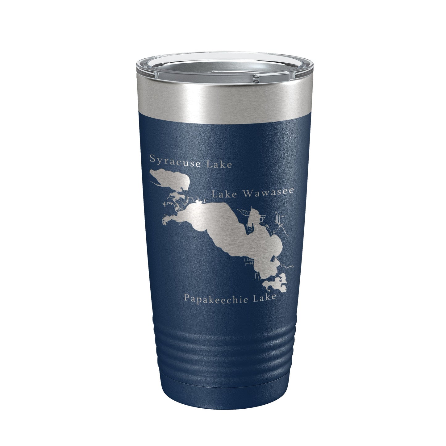Lakes Wawasee Syracuse & Papakeechie Map Tumbler Travel Mug Insulated Laser Engraved Coffee Cup Indiana 20 oz-8