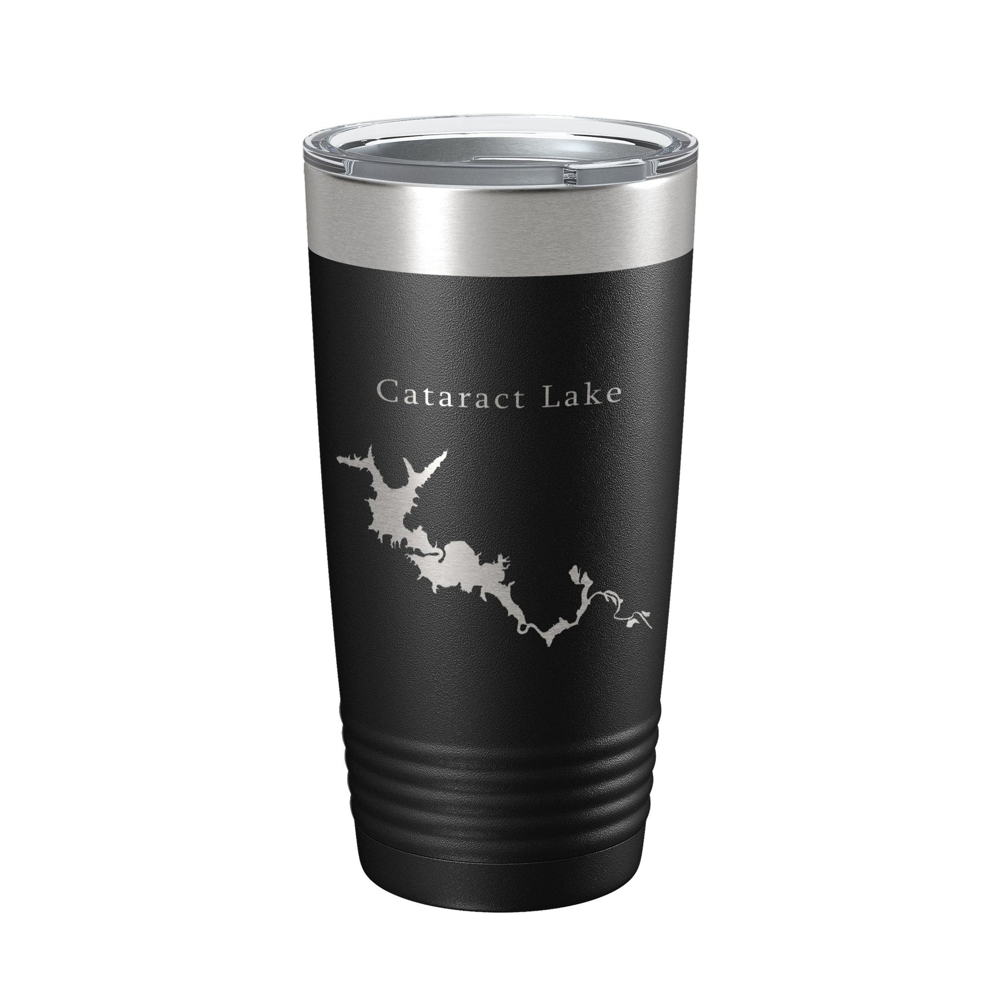 Cataract Lake Map Tumbler Travel Mug Insulated Laser Engraved Coffee Cup Indiana 20 oz-0