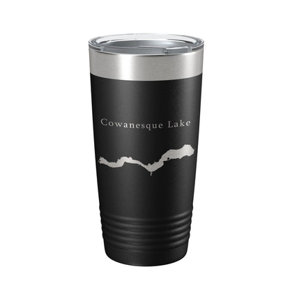 Cowanesque Lake Map Tumbler Travel Mug Insulated Laser Engraved Coffee Cup Pennsylvania 20 oz-5