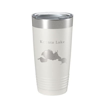 Koontz Lake Map Tumbler Travel Mug Insulated Laser Engraved Coffee Cup Indiana 20 oz-7