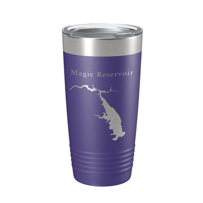 Magic Reservoir Tumbler Lake Map Travel Mug Insulated Laser Engraved Coffee Cup Idaho 20 oz-15