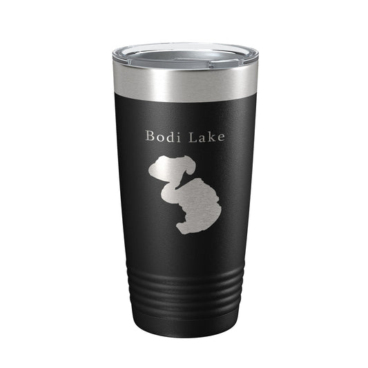 Bodi Lake Map Tumbler Travel Mug Insulated Laser Engraved Coffee Cup Michigan 20 oz-0