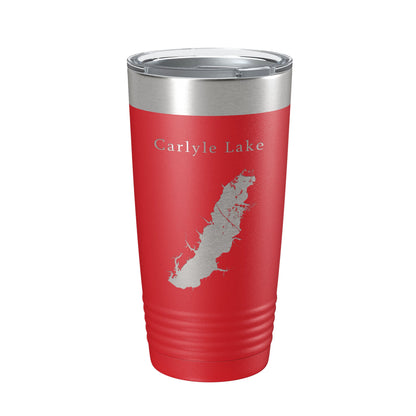 Carlyle Lake Map Tumbler Travel Mug Insulated Laser Engraved Coffee Cup Illinois 20 oz-10