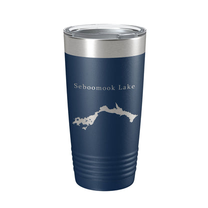 Seboomook Lake Map Tumbler Travel Mug Insulated Laser Engraved Coffee Cup Maine 20 oz-2