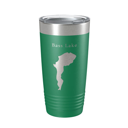 Bass Lake Map Tumbler Travel Mug Insulated Laser Engraved Coffee Cup North Carolina 20 oz-9