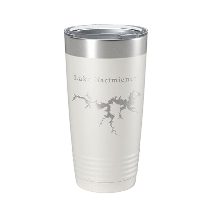 Lake Nacimiento Map Tumbler Travel Mug Insulated Laser Engraved Coffee Cup California 20 oz-1