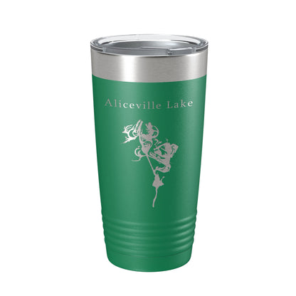Aliceville Lake Map Tumbler Travel Mug Insulated Laser Engraved Coffee Cup Alabama Mississippi 20 oz-9