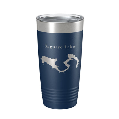 Saguaro Lake Map Tumbler Travel Mug Insulated Laser Engraved Coffee Cup Arizona 20 oz-8