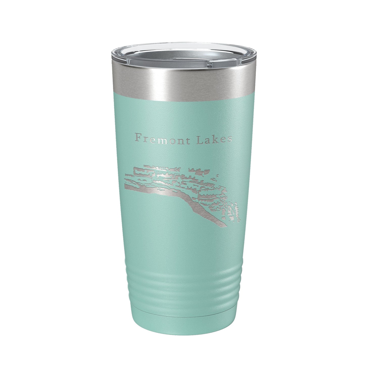 Fremont Lakes Map Tumbler Travel Mug Insulated Laser Engraved Coffee Cup Platte River Nebraska 20 oz-12