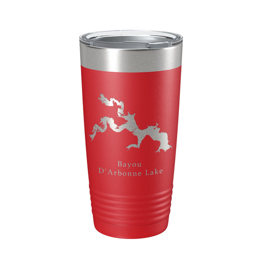 Bayou D'Arbonne Lake Map Tumbler Travel Mug Insulated Laser Engraved Coffee Cup Louisiana 20 oz-10