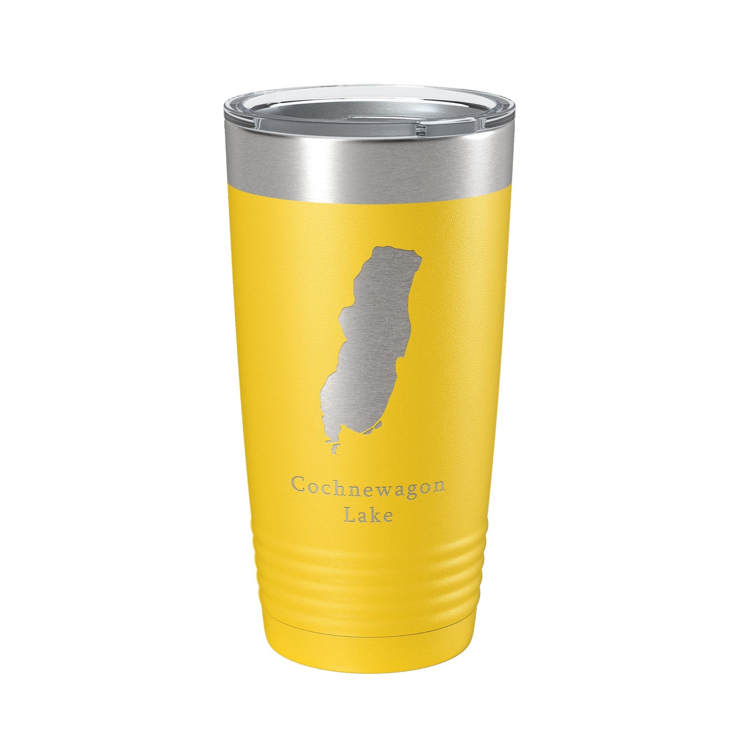 Cochnewagon Lake Pond Map Tumbler Travel Mug Insulated Laser Engraved Coffee Cup Maine 20 oz-4
