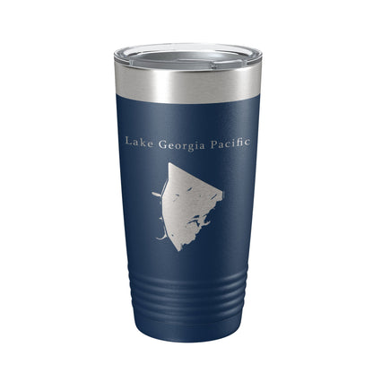 Lake Georgia Pacific Map Tumbler Travel Mug Insulated Laser Engraved Coffee Cup Arkansas 20 oz-8