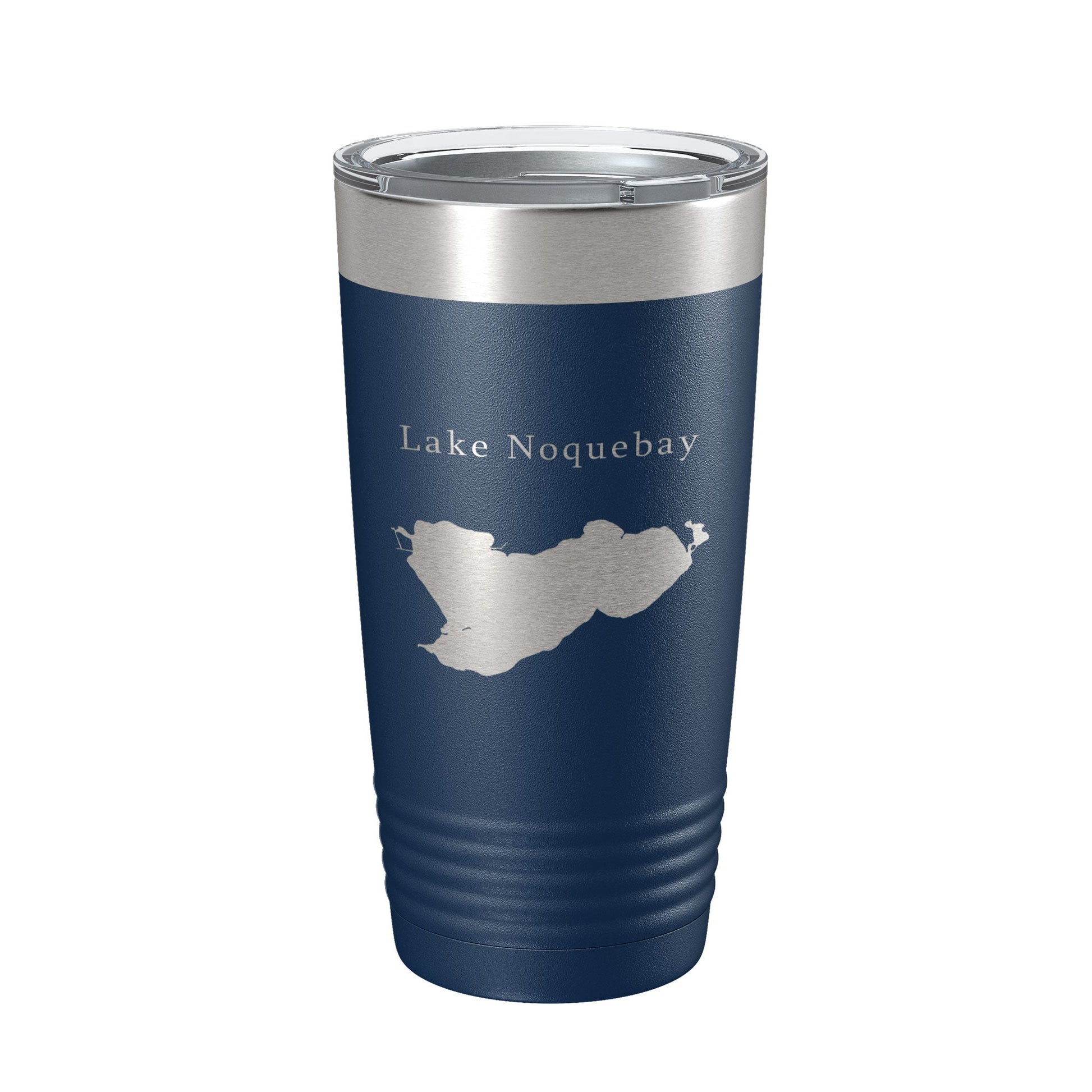 Lake Noquebay Map Tumbler Travel Mug Insulated Laser Engraved Coffee Cup Wisconsin 20 oz-2