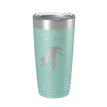 Lake Dillon Map Tumbler Travel Mug Insulated Laser Engraved Coffee Cup Colorado 20 oz-12