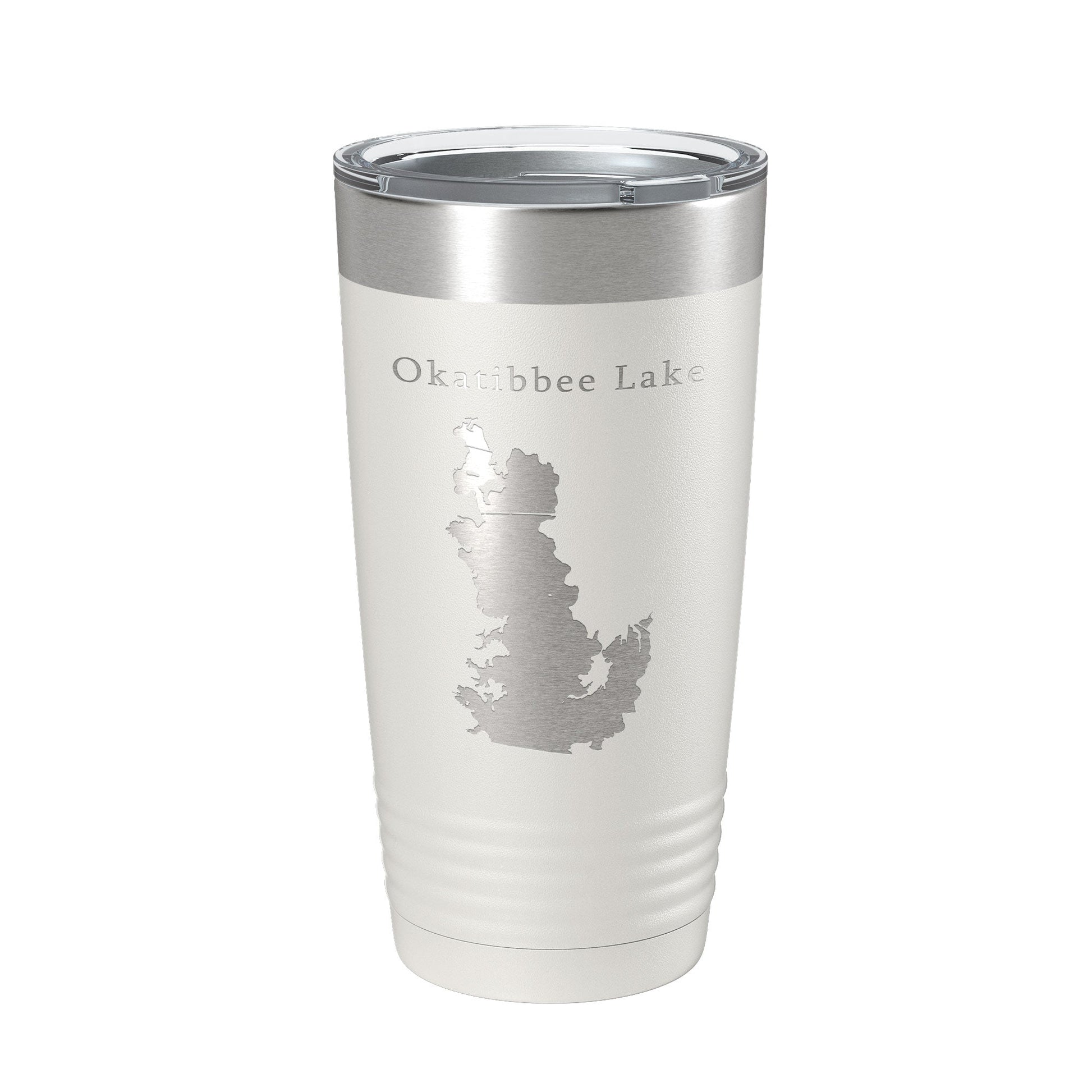 Okatibbee Lake Map Tumbler Travel Mug Insulated Laser Engraved Coffee Cup Mississippi 20 oz-1