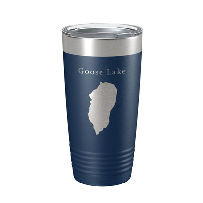 Goose Lake Map Tumbler Travel Mug Insulated Laser Engraved Coffee Cup California Oregon 20 oz-2