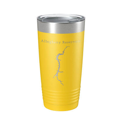 Allegheny Reservoir Tumbler Lake Map Travel Mug Insulated Laser Engraved Coffee Cup New York Pennsylvania 20 oz-19
