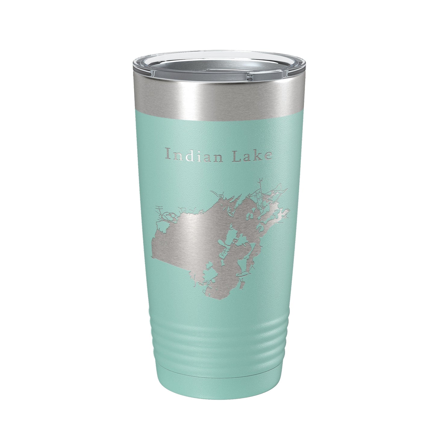 Indian Lake Map Tumbler Travel Mug Insulated Laser Engraved Coffee Cup Ohio 20 oz-12