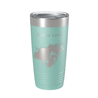 Indian Lake Map Tumbler Travel Mug Insulated Laser Engraved Coffee Cup Ohio 20 oz-12