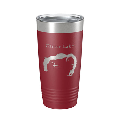 Carter Lake Map Tumbler Travel Mug Insulated Laser Engraved Coffee Cup Iowa Omaha Nebraska 20 oz-18