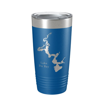 Lake Du Bay Map Tumbler Travel Mug Insulated Laser Engraved Coffee Cup Wisconsin 20 oz-6