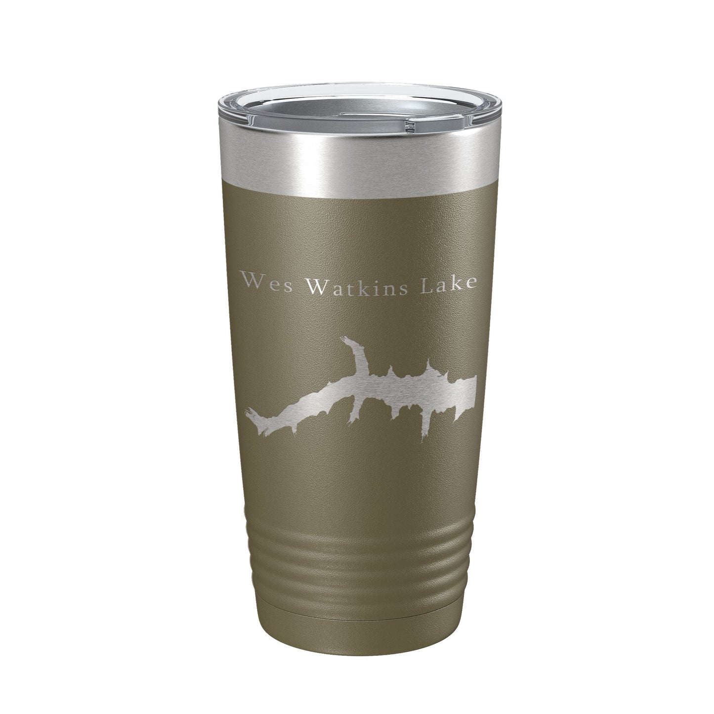 Wes Watkins Lake Map Tumbler Travel Mug Insulated Laser Engraved Coffee Cup Oklahoma 20 oz-21