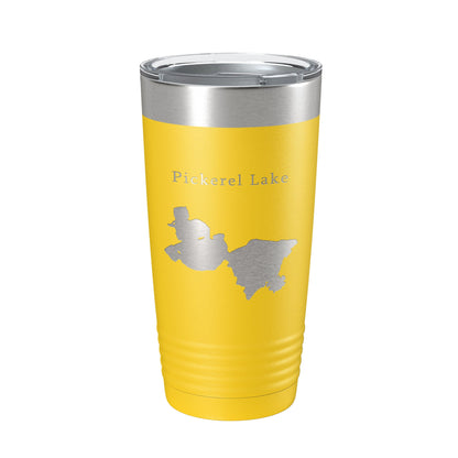 Pickerel Lake Map Tumbler Travel Mug Insulated Laser Engraved Coffee Cup Wisconsin 20 oz-19