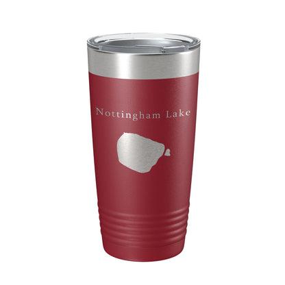 Nottingham Lake Map Tumbler Travel Mug Insulated Laser Engraved Coffee Cup Colorado 20 oz-18