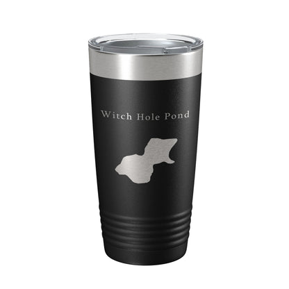 Witch Hole Pond Tumbler Lake Map Travel Mug Insulated Laser Engraved Coffee Cup Acadia Maine 20 oz-0
