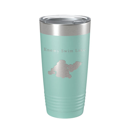 Enemy Swim Lake Map Tumbler Travel Mug Insulated Laser Engraved Coffee Cup South Dakota 20 oz-12