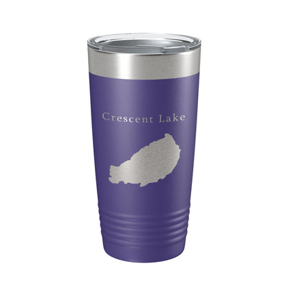 Crescent Lake Map Tumbler Travel Mug Insulated Laser Engraved Coffee Cup Oregon 20 oz-15