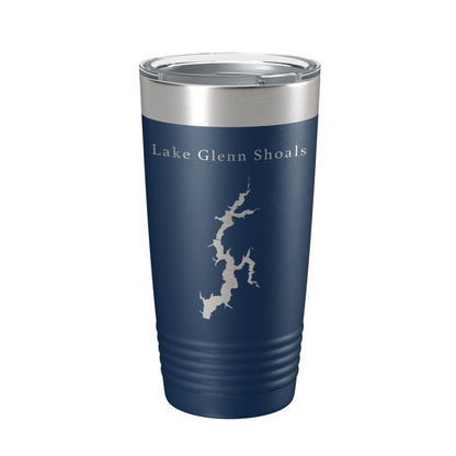 Lake Glenn Shoals Map Tumbler Travel Mug Insulated Laser Engraved Coffee Cup Illinois 20 oz-8