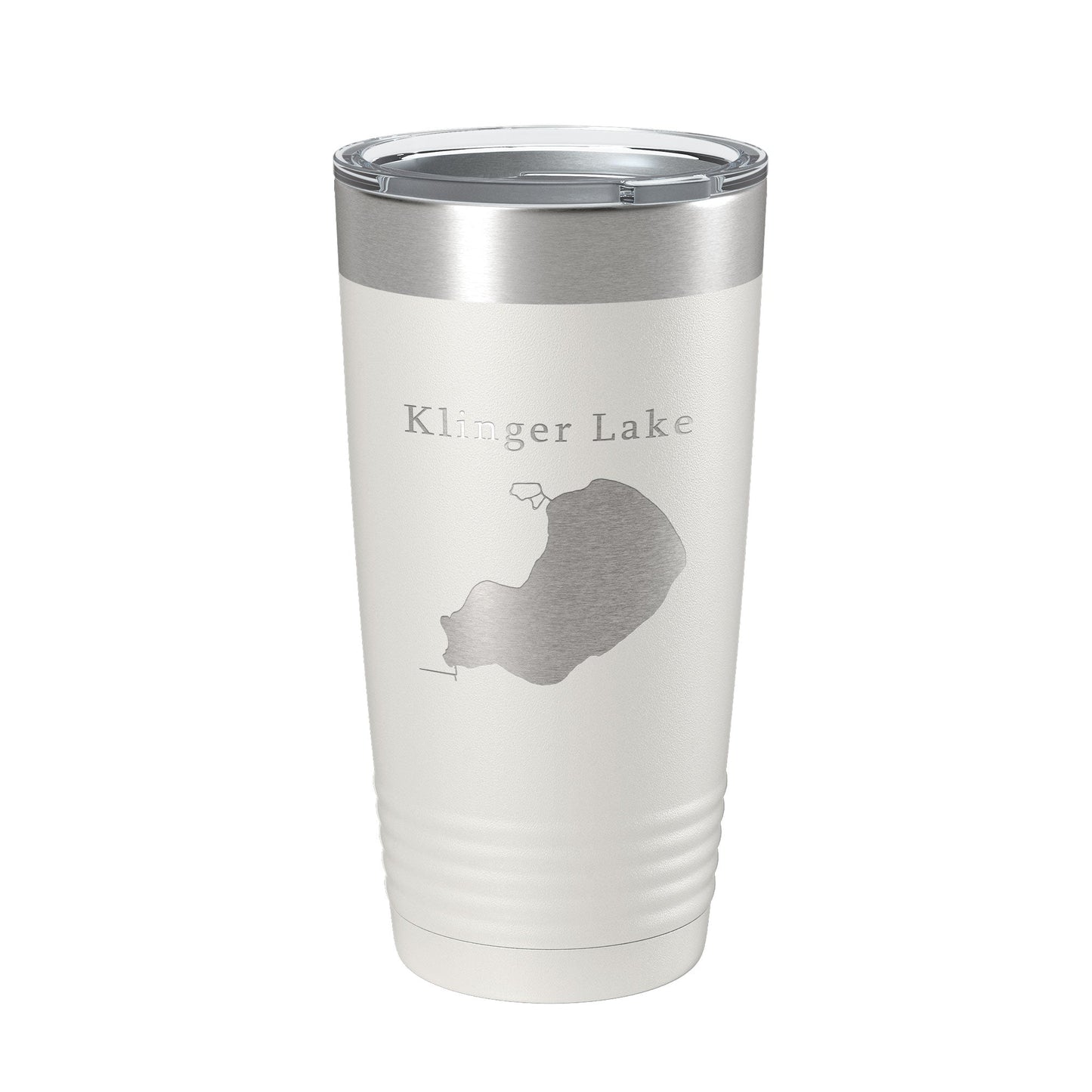 Klinger Lake Map Tumbler Travel Mug Insulated Laser Engraved Coffee Cup Michigan 20 oz-1