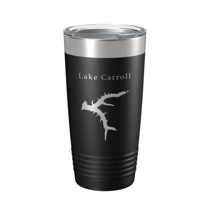 Lake Carroll Map Tumbler Travel Mug Insulated Laser Engraved Coffee Cup Illinois 20 oz-5