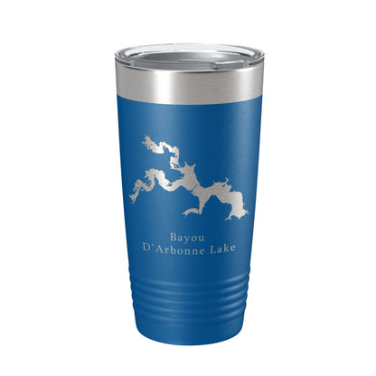 Bayou D'Arbonne Lake Map Tumbler Travel Mug Insulated Laser Engraved Coffee Cup Louisiana 20 oz-6