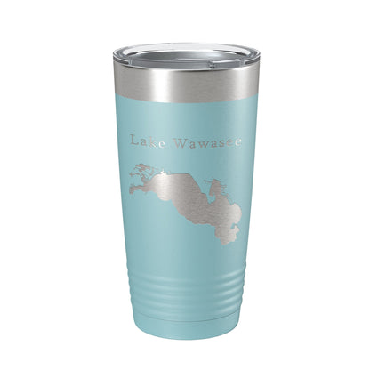 Lake Wawasee Map Tumbler Travel Mug Insulated Laser Engraved Coffee Cup Indiana 20 oz-13