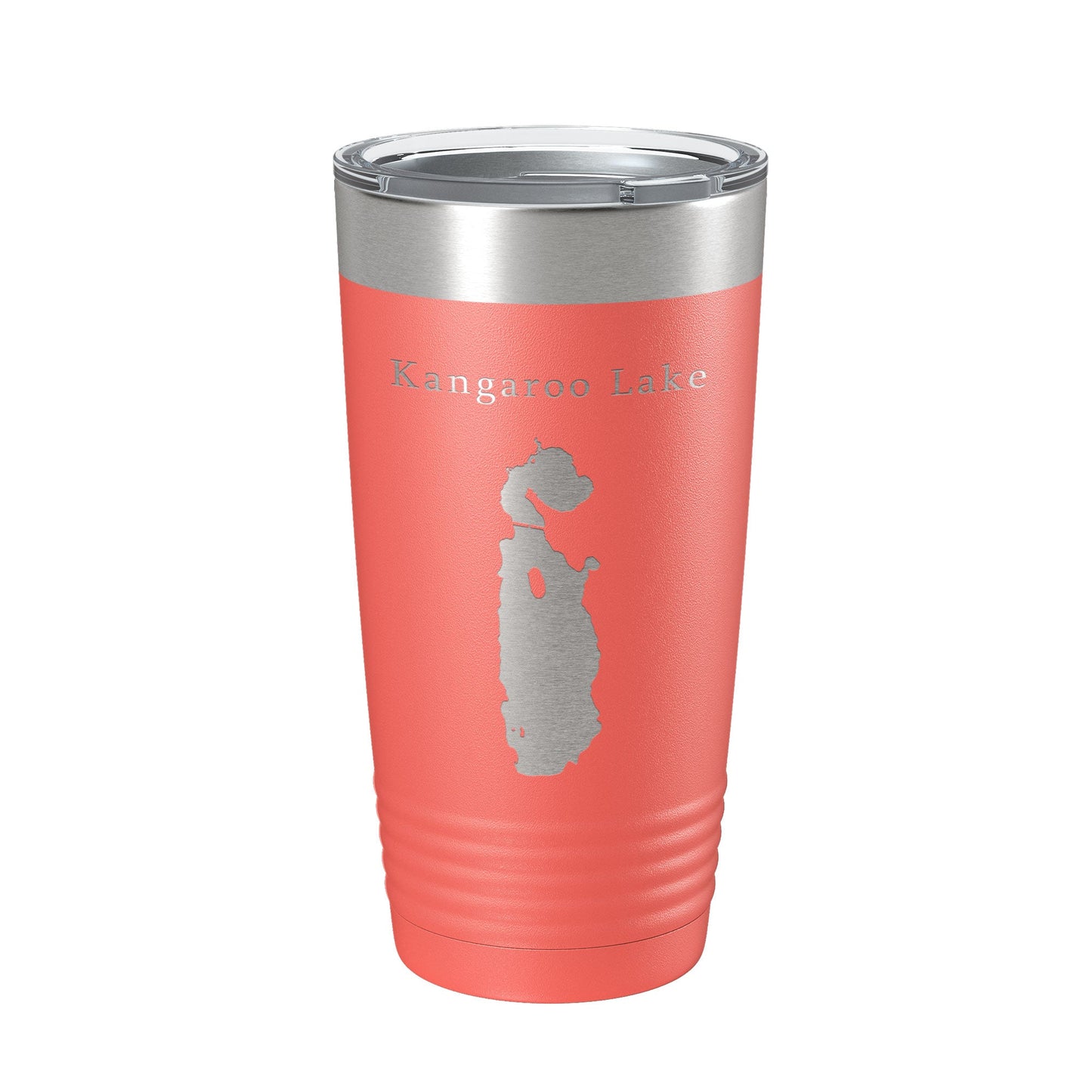 Kangaroo Lake Map Tumbler Travel Mug Insulated Laser Engraved Coffee Cup Wisconsin 20 oz-20