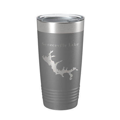 Senecaville Lake Map Tumbler Travel Mug Insulated Laser Engraved Coffee Cup Ohio 20 oz-16
