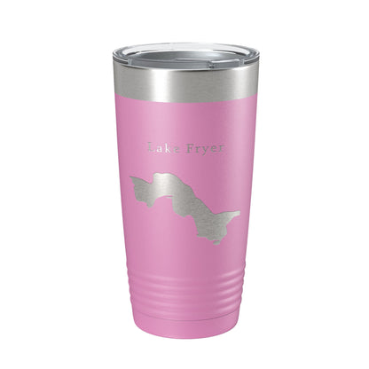 Lake Fryer Map Tumbler Travel Mug Insulated Laser Engraved Coffee Cup Texas 20 oz-14