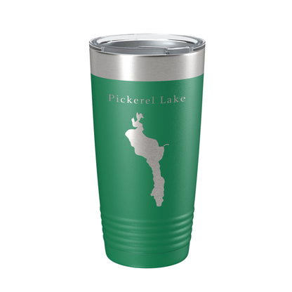 Pickerel Lake Map Tumbler Travel Mug Insulated Laser Engraved Coffee Cup South Dakota 20 oz-9