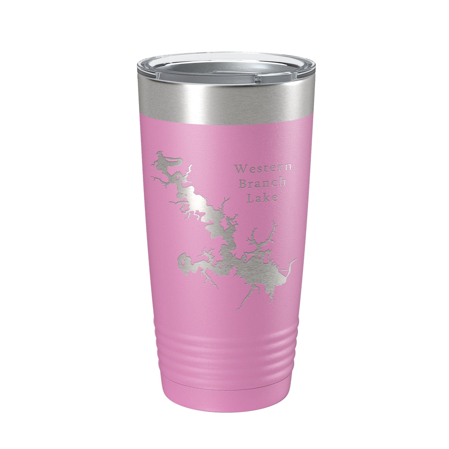 Western Branch Lake Reservoir Map Tumbler Travel Mug Insulated Laser Engraved Coffee Cup Suffolk Virginia 20 oz-14