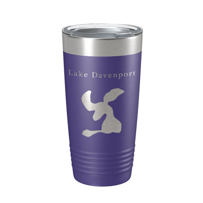 Lake Davenport Map Tumbler Travel Mug Insulated Laser Engraved Coffee Cup Florida 20 oz-15